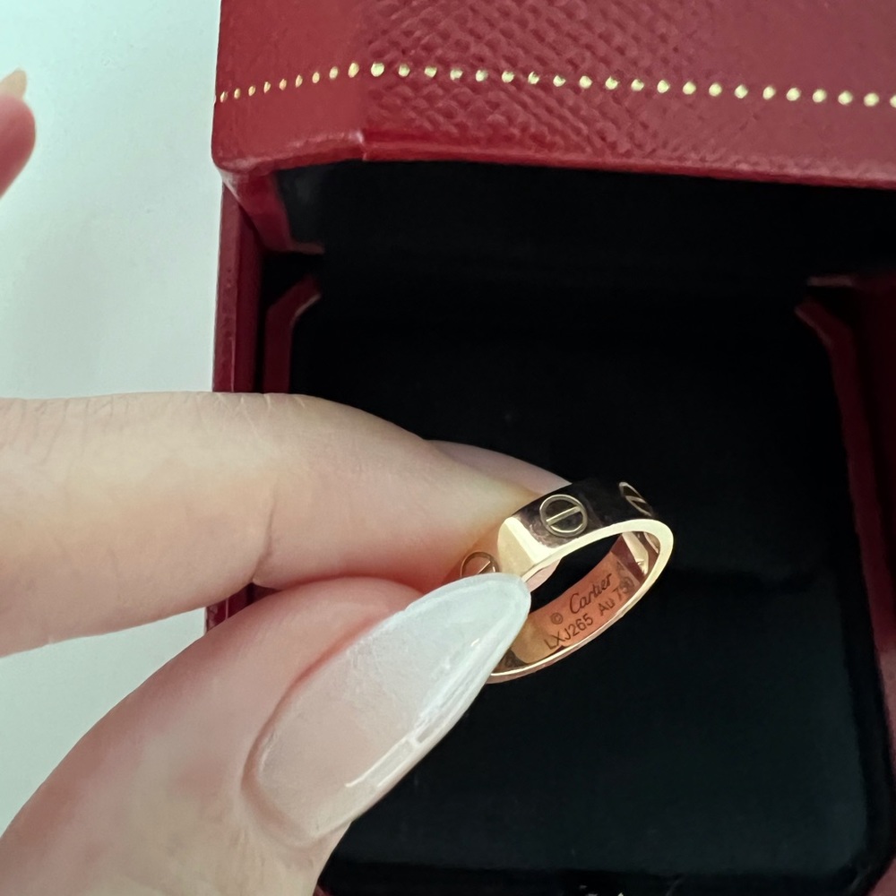 ♦️SOLD Cartier Love band ring rose gold size 46 - Picture 4 of 4